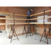 Folding jack | 'Compact S' | galvanized | wide: 1,50 m | Size 6 Height: 1.20 m - 1.95 m